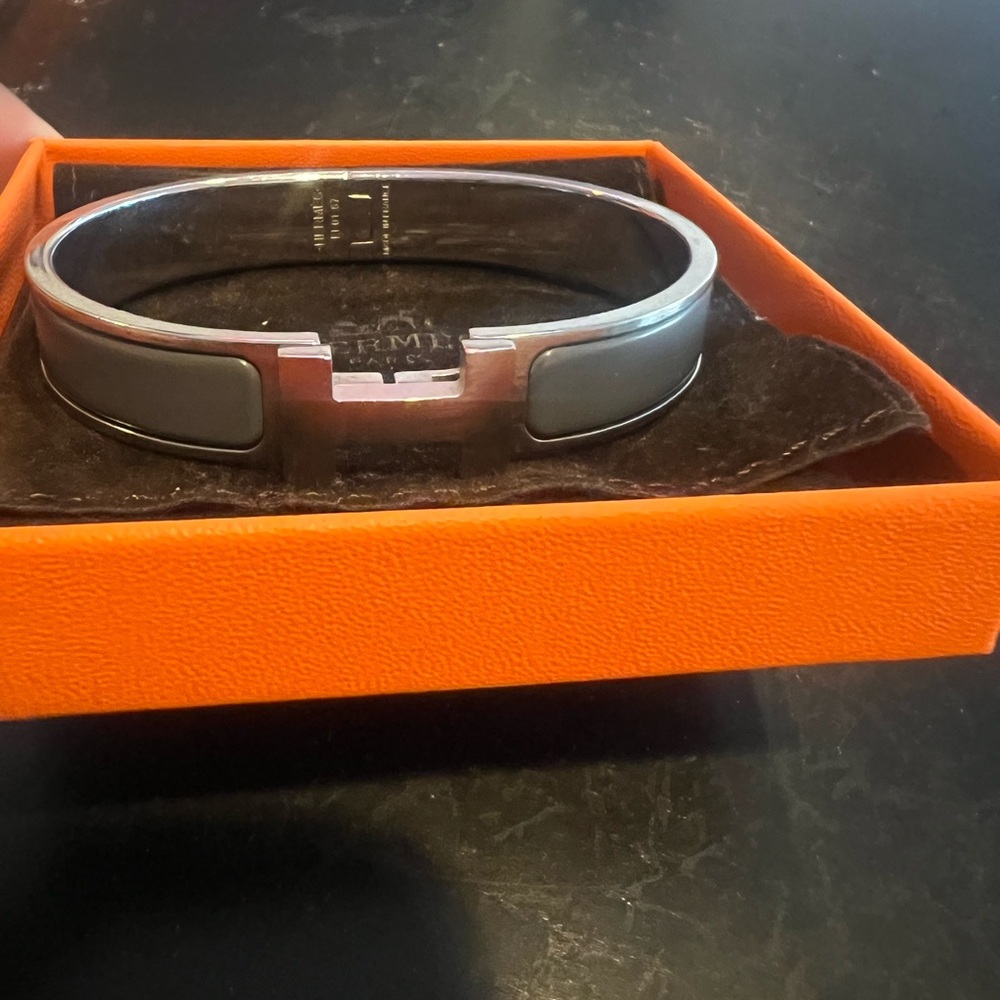 Silver and Gray Men's Bracelet